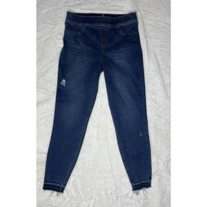 Spanx Jeans Leggings Skinny Jeans Distressed Ankle Size XL Dark Wash